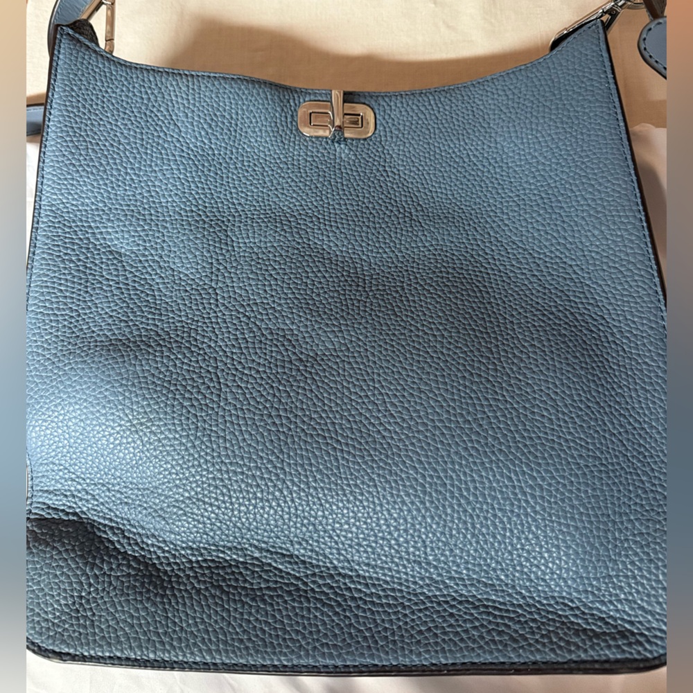 Michael Kors EUC++ Sullivan Blue Pebbled Leather Crossbody Shoulder Bag - Picture 5 of 13